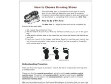 Tablet Screenshot of howtochooserunningshoes.com